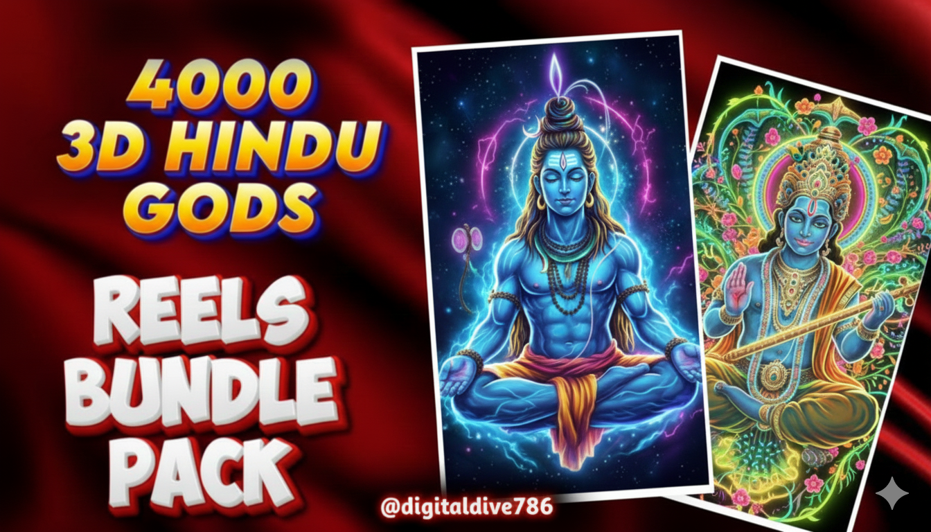 🔥 New Launch 🔥The Divine Digital Library 4000 3D Hindu God Devotional Reels Bundle Pack - Image 2