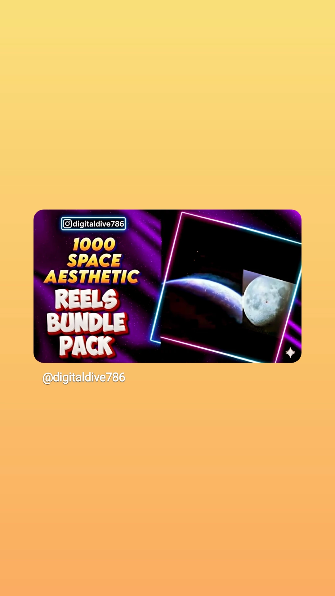 🔥NEW PRODUCT LAUNCH🔥 1000 Aesthetic Space Reels Bundle Pack