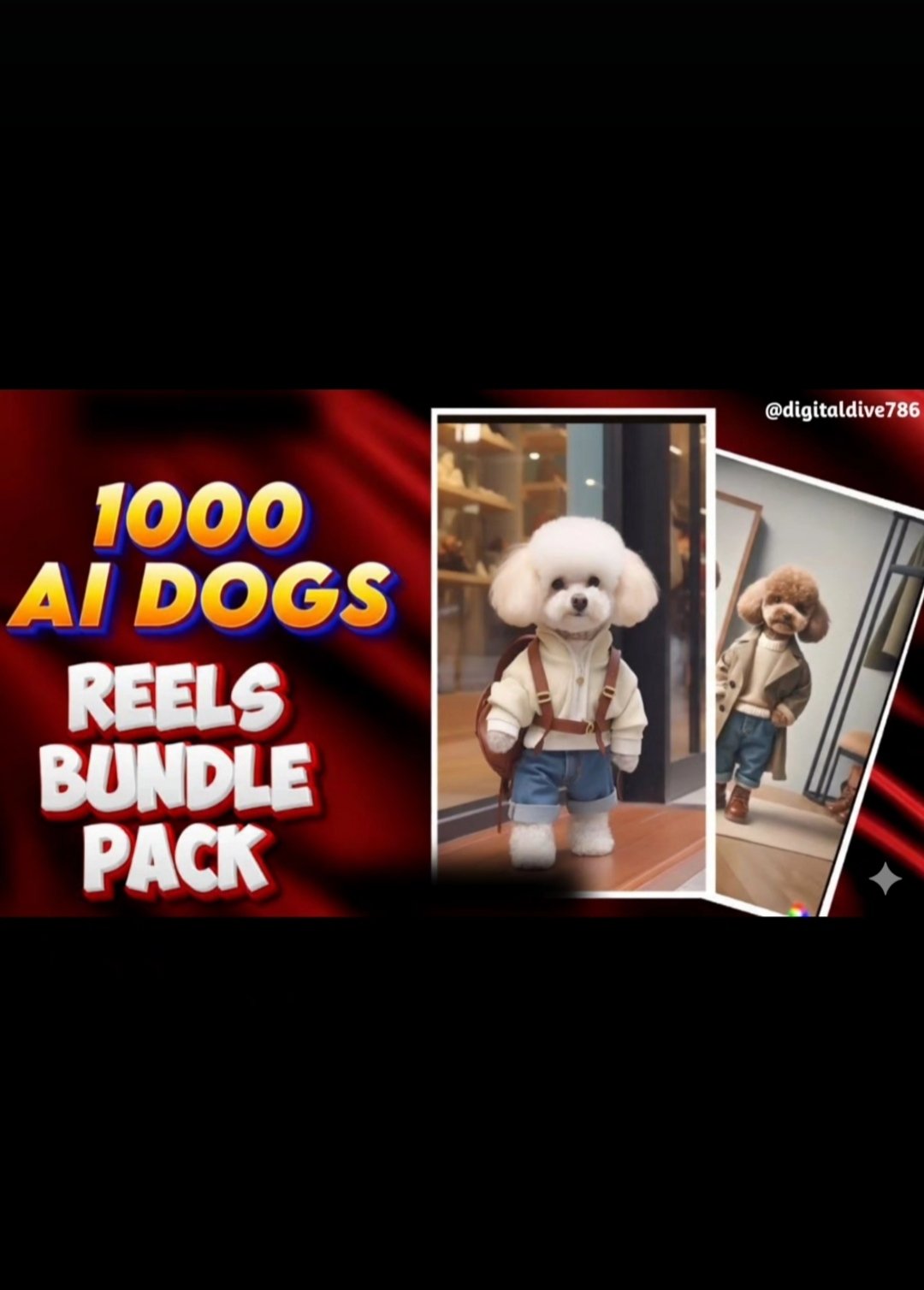 🔥New Launch🐶 The Ultimate 1000+ AI Dog Reels Bundle: Viral Content Done For You!
