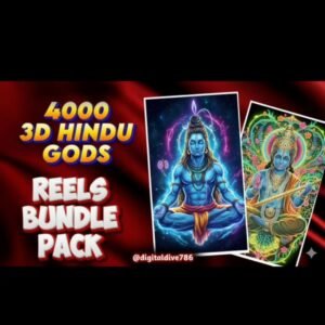 🔥 New Launch 🔥The Divine Digital Library 4000 3D Hindu God Devotional Reels Bundle Pack