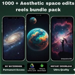 🔥NEW PRODUCT LAUNCH🔥 1000 Aesthetic Space Reels Bundle Pack