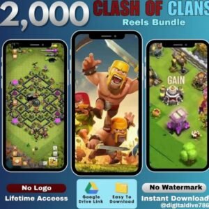 🎮 Ultimate 2000+Clash of 👑Royale clash of Clans Reels & Shorts Bundle 🚀