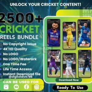 🏏 Ultimate 2500+ Premium Cricket Reels Bundle (No Copyright & No Watermark)