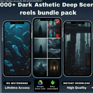 ​”Shadows & Silence: 3,000 Deep Aesthetic Scenes.”Reels bundle pack