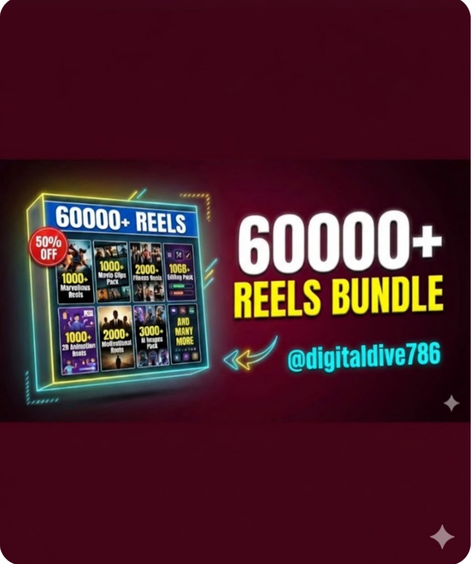 🔥💥60,000+ Reels. One Massive Bundle. Infinite Growth💥🔥.